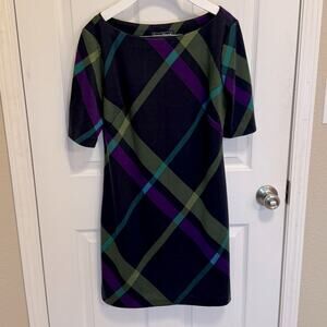 Jessica Howard Plaid Shift Dress size Small